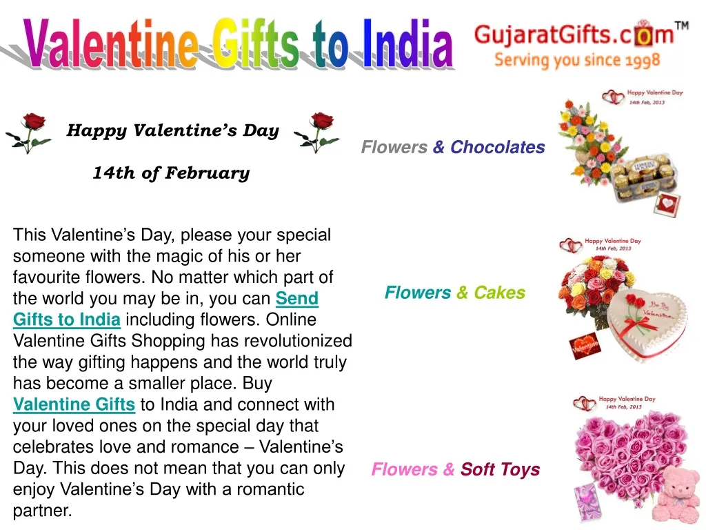 valentine gifts to india