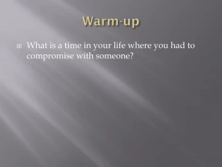 Warm-up - slide 1