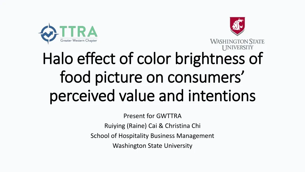 halo effect of color brightness of food picture on consumers perceived value and intentions