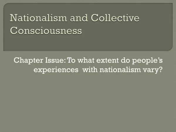 Nationalism and Collective Consciousness