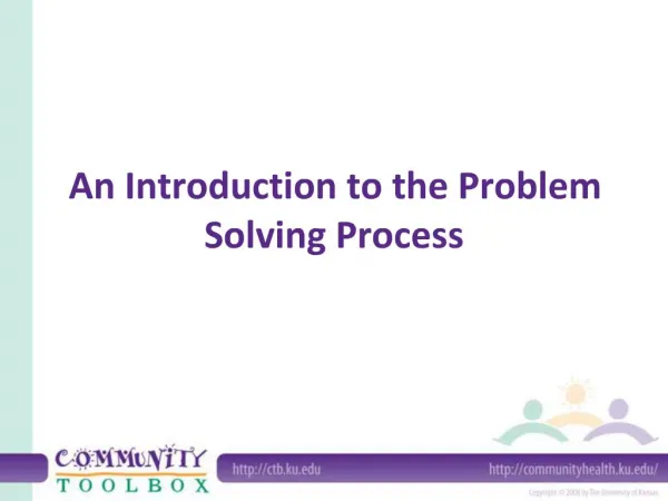 An Introduction to the Problem Solving Process