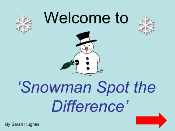 Welcome to Snowman Spot the Difference