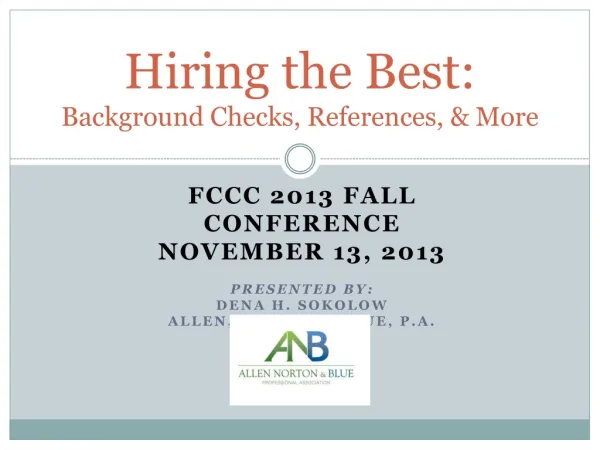 Hiring the Best: Background Checks, References, &amp; More