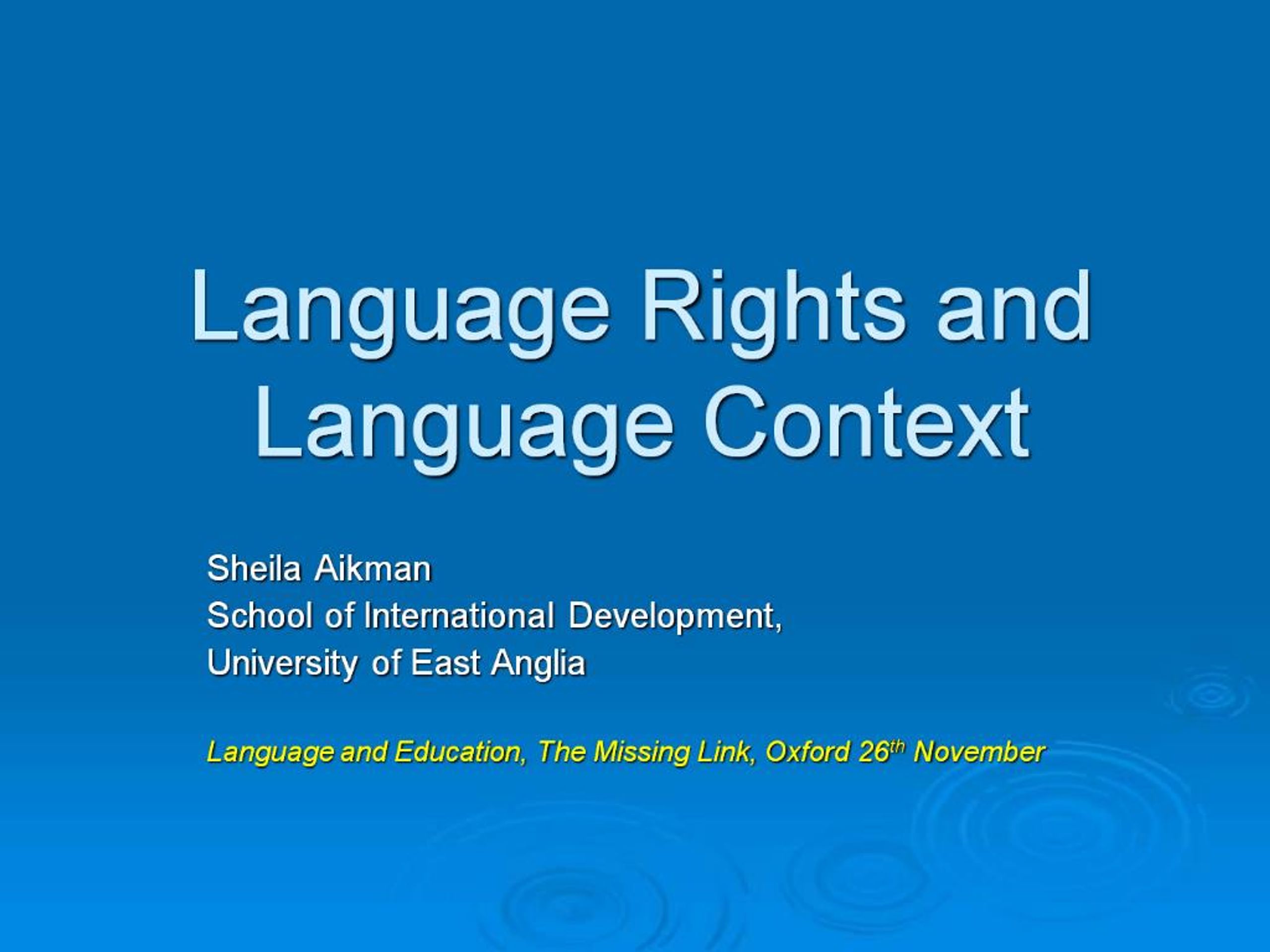 Presentation Language Rights PPT - Language Rights and Language Context PowerPoint Presentation ...