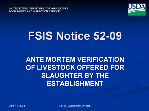 FSIS Notice 52-09