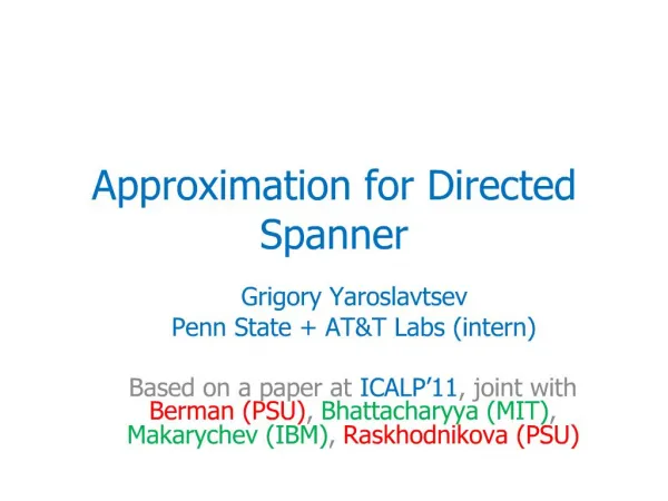 Approximation for Directed Spanner
