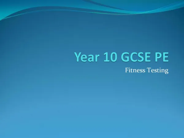 Year 10 GCSE PE