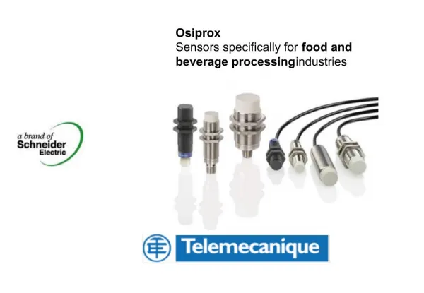 Osiprox Sensors specifically for food and beverage processing industries
