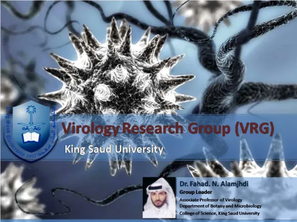 Virology Research Group VRG King Saud University