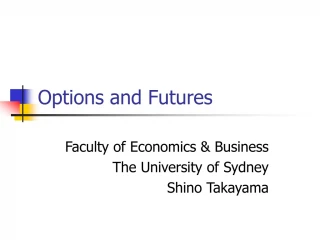 Options and Futures