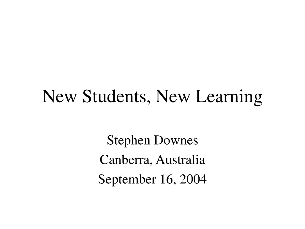 new students new learning