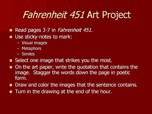 Fahrenheit 451 Art Project
