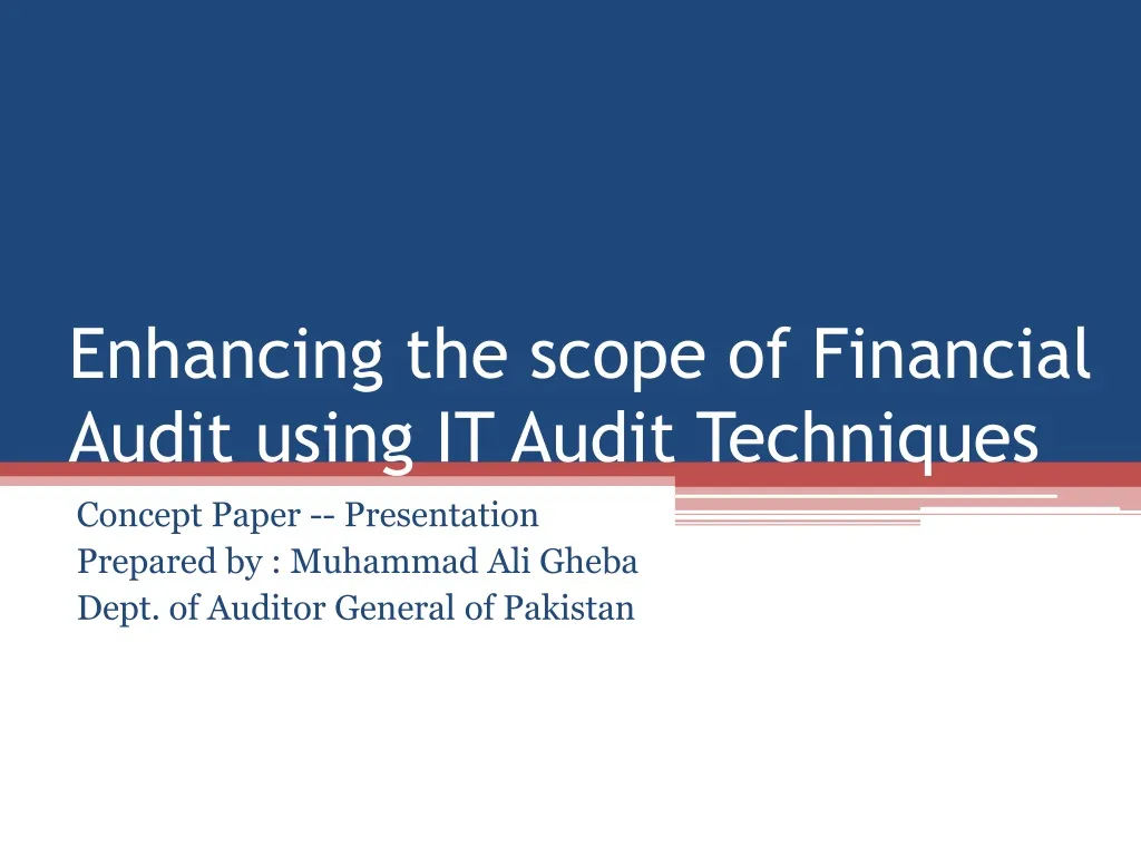 enhancing the scope of financial audit using it audit techniques