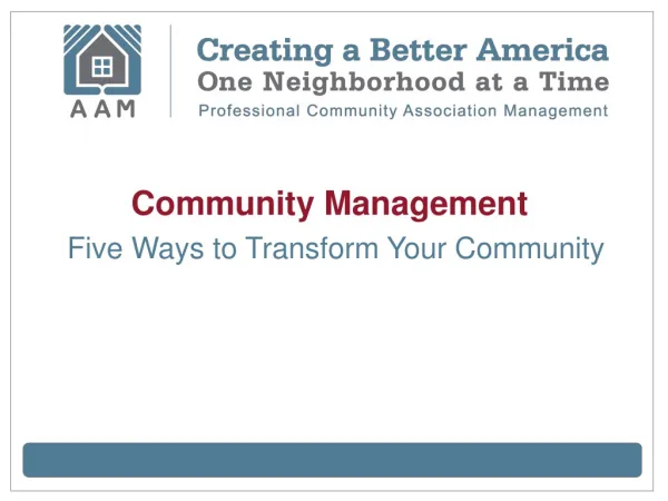 Community Management: Five Ways to Transform Your Community
