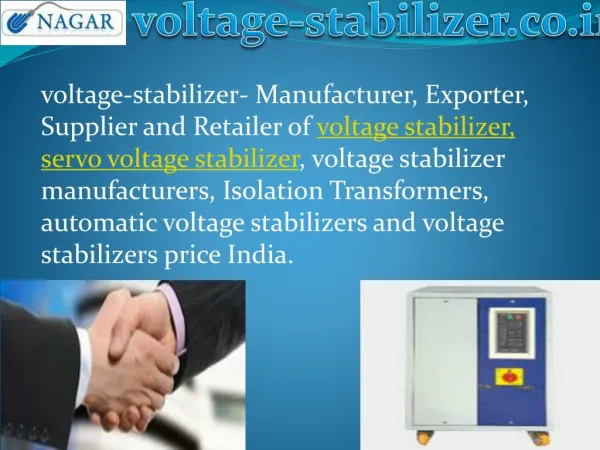 servo voltage stabilizer manufacturer delhi ncr