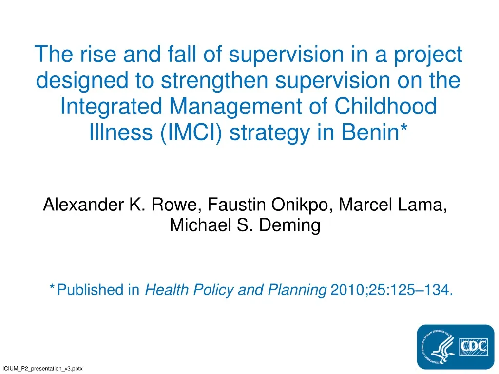 the rise and fall of supervision in a project