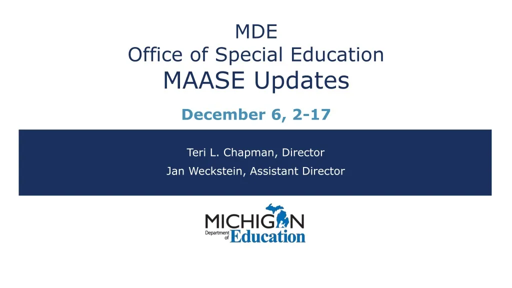 mde office of special education maase updates