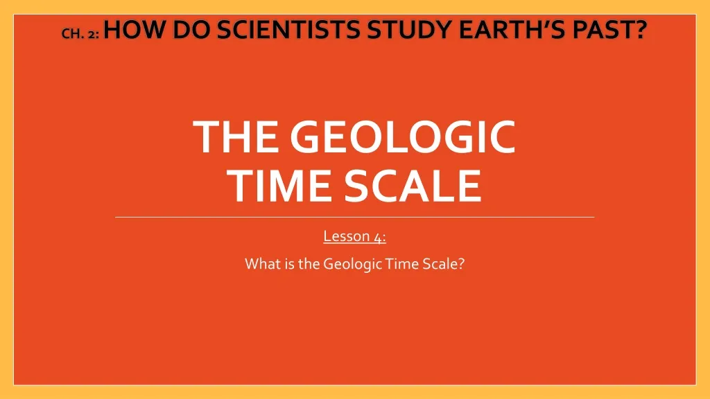 the geologic time scale