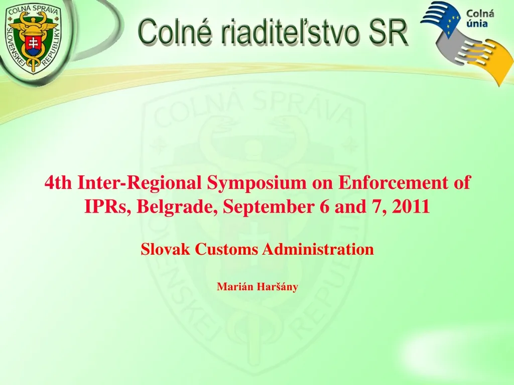 4th inter regional symposium on enforcement
