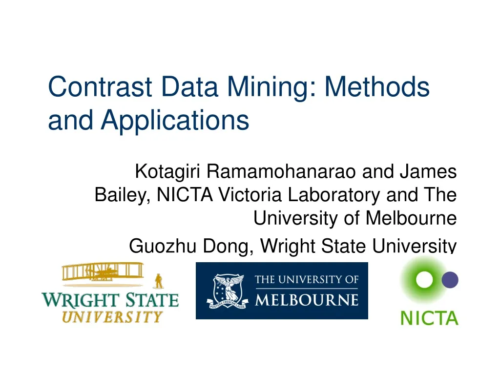 contrast data mining methods and applications
