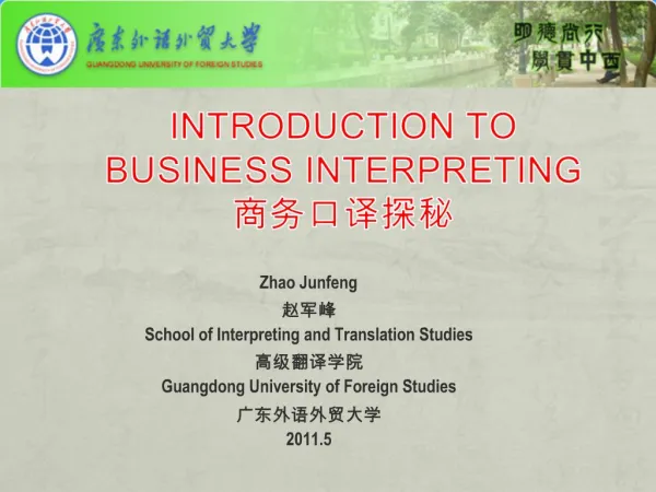 Introduction to Business Interpreting