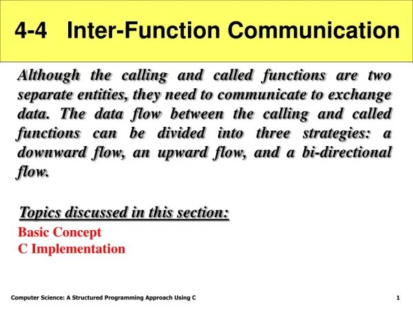 4-4 Inter-Function Communication