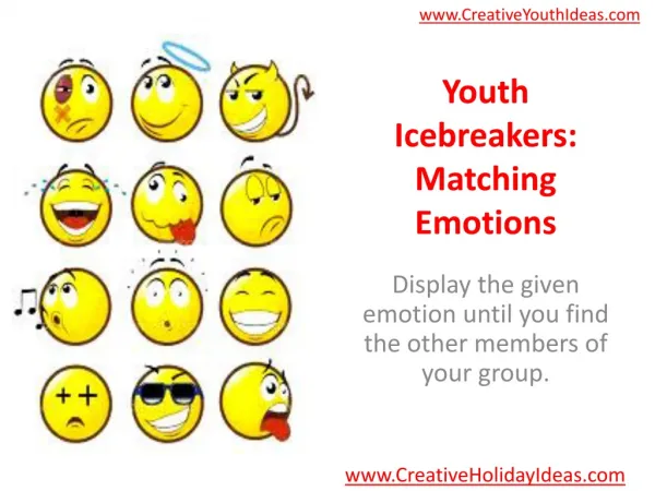 Youth Icebreakers: Matching Emotions