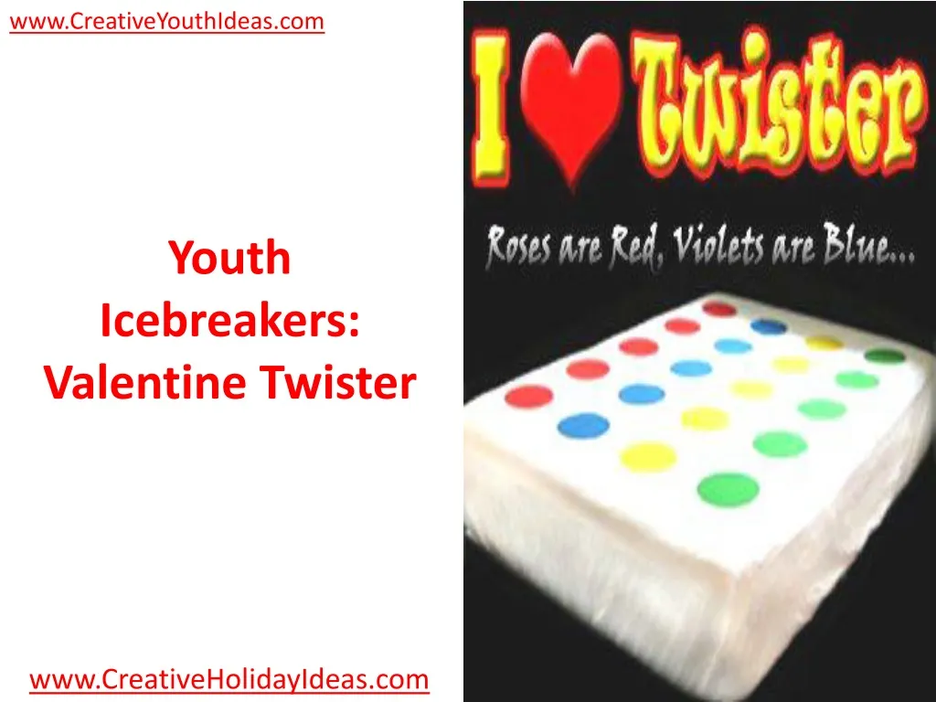 youth icebreakers valentine twister