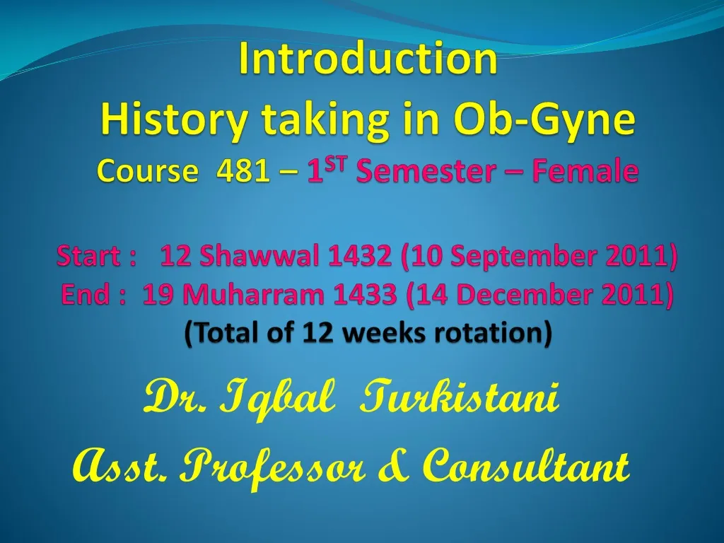 dr iqbal turkistani asst professor consultant