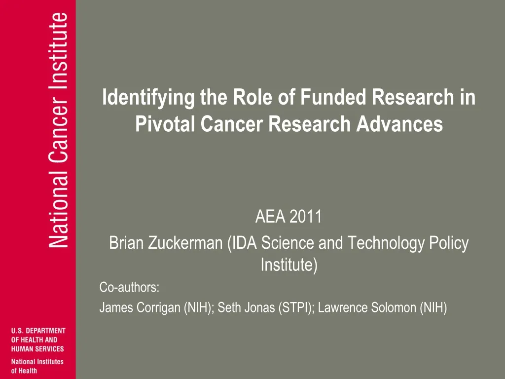 identifying the role of funded research in pivotal cancer research advances