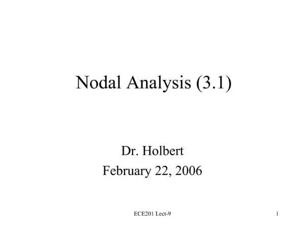 Nodal Analysis 3.1