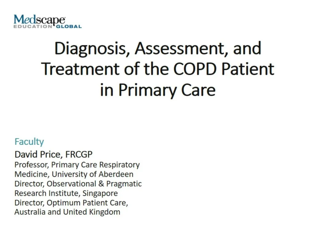 diagnosis assessment and treatment of the copd patient in primary care