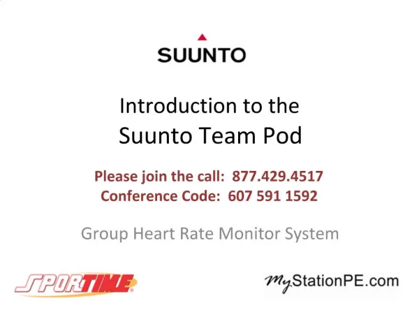 Introduction to the Suunto Team Pod