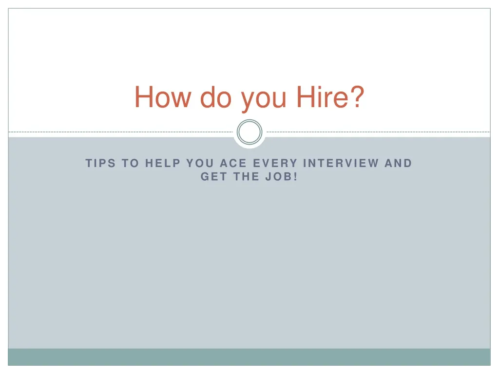 how do you hire