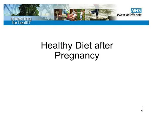 Healthy Diet after Pregnancy