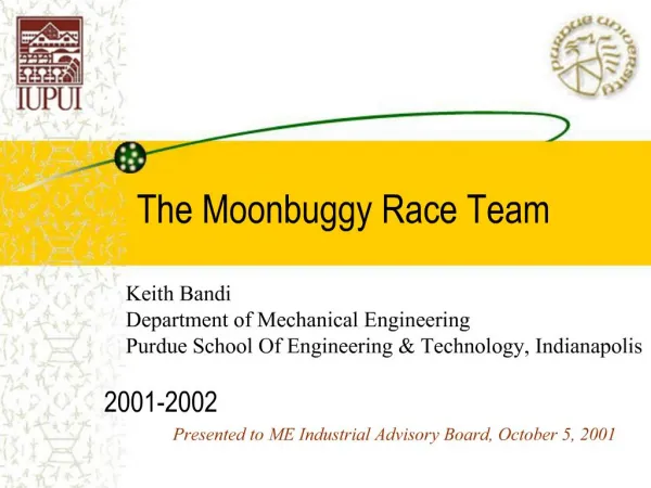 The Moonbuggy Race Team