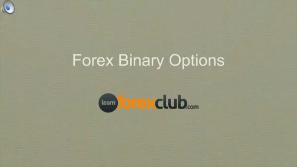 Forex Binary Options