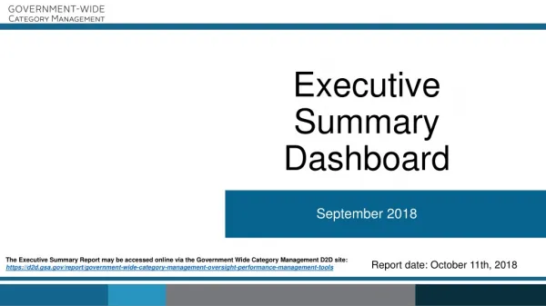 Executive Summary Dashboard