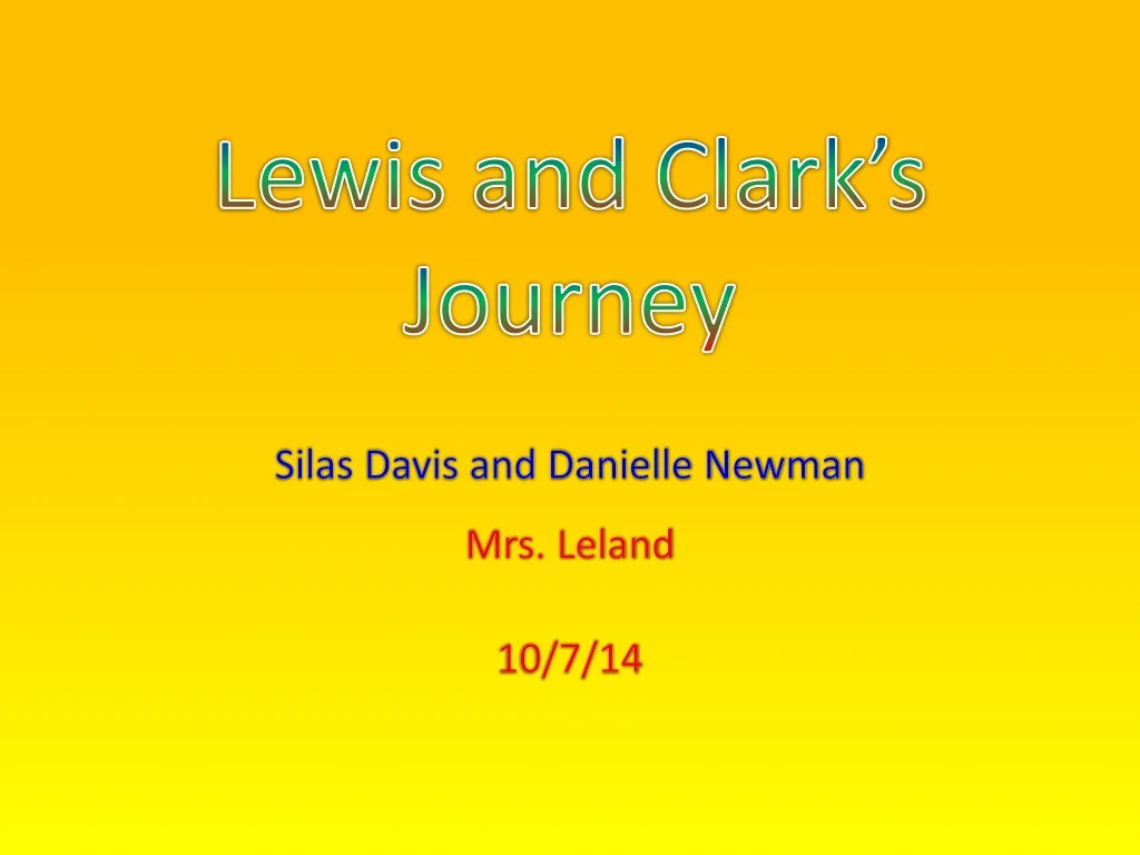lewis and clark s journey silas davis