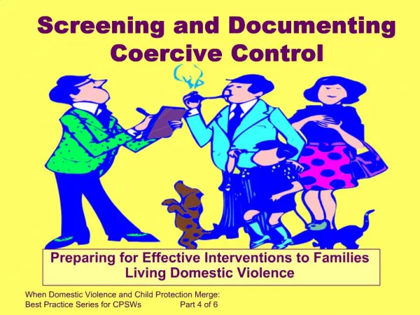 Screening and Documenting Coercive Control