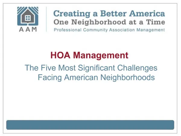 HOA Management: The Five Most Significant Challenges Facing