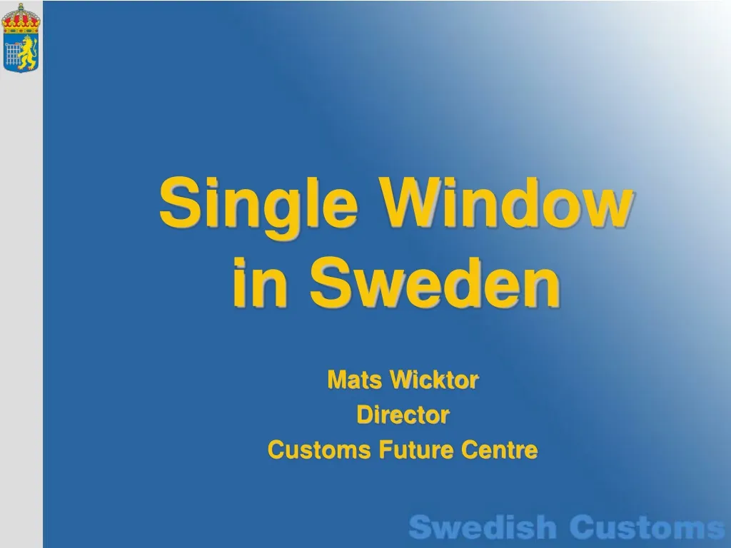 single window in sweden