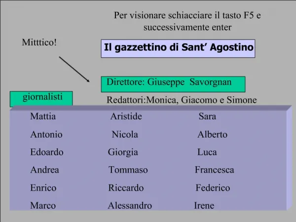 Il gazzettino di Sant Agostino