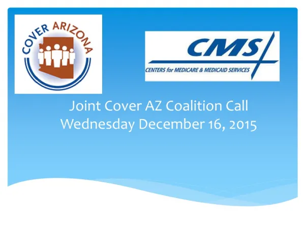 Joint Cover AZ Coalition Call Wednesday December 16, 2015