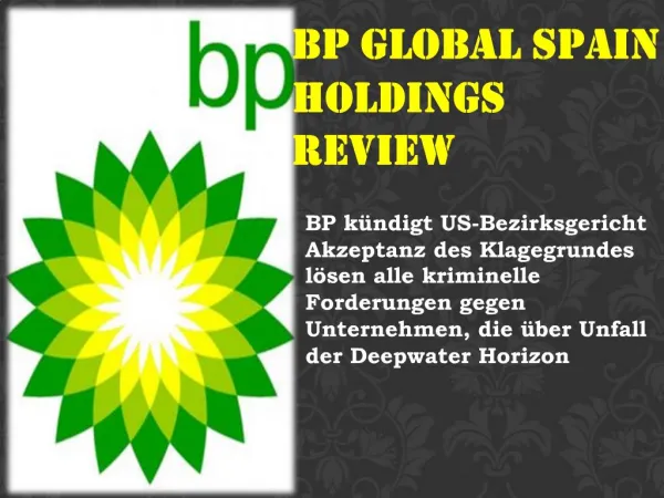 bp global spain holdings review