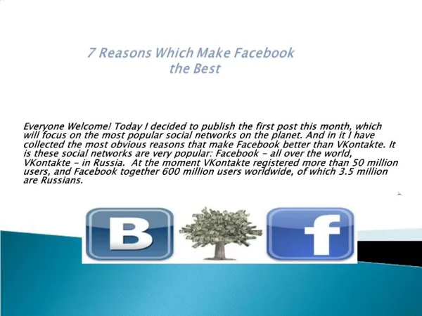 7 Reasons Which Make Facebook the Best