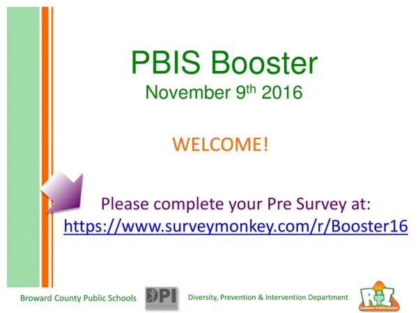 PBIS Booster November 9 th 2016