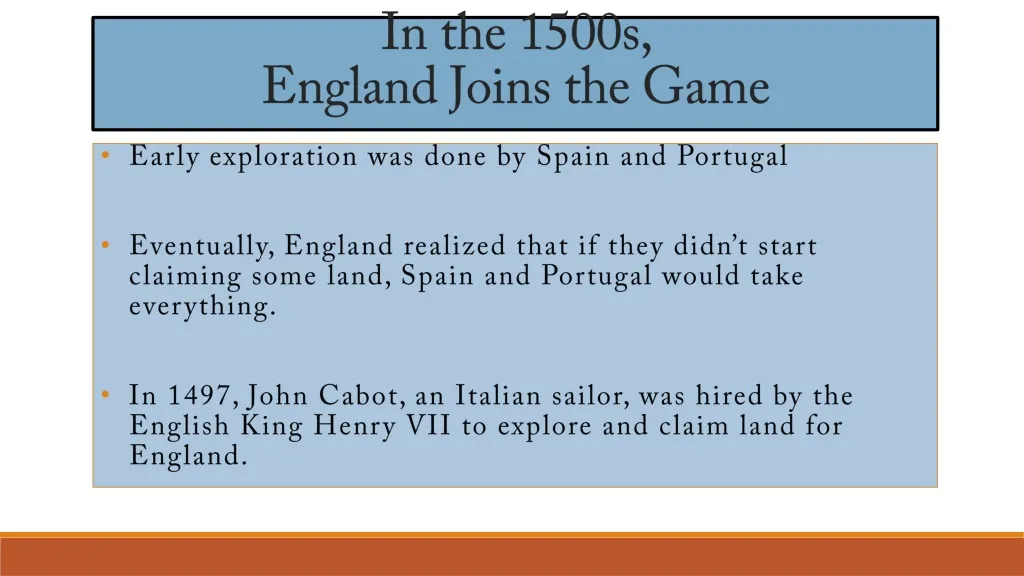 in the 1500s england joins the game