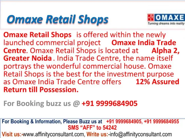 Omaxe Retail Shops Greater Noida