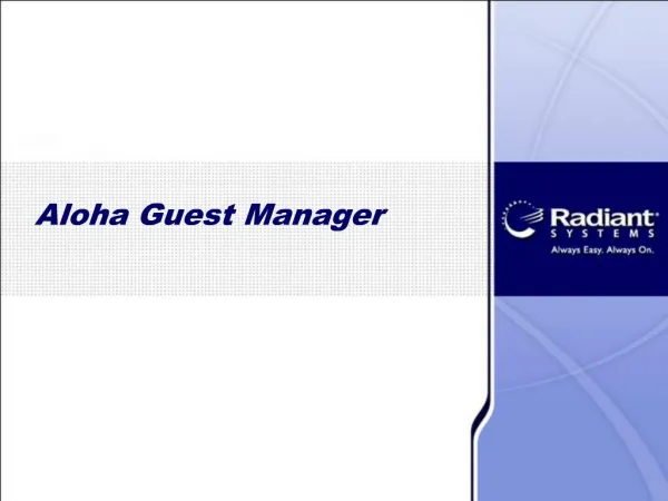Aloha Guest Manager